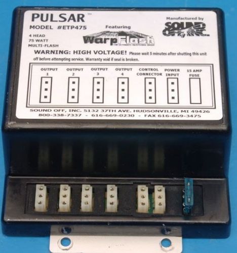 Soundoff pulsar etp475 4-head strobe light power supply for sale