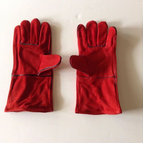 red cow hide welding gloves