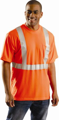 Safety t-shirt, xlarge, hi vis orange, polyester wicking , ansi class 2 for sale