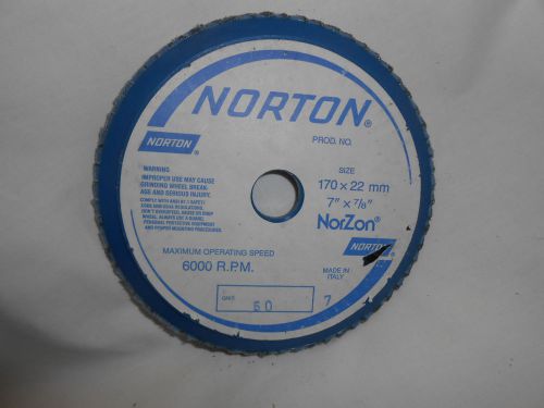 Norton 7&#034; x 7/8&#034; norzon 50 grit flap disc for sale
