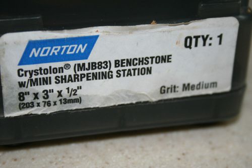 Norton Pike MJB83 Sharpening Station 8x3x1/2 MEDIUM Crystolon Benchstone