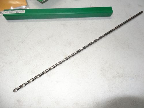 New ptd 19/64&#034; 1813 taper extra long length hss twist drill bright finish 59719 for sale