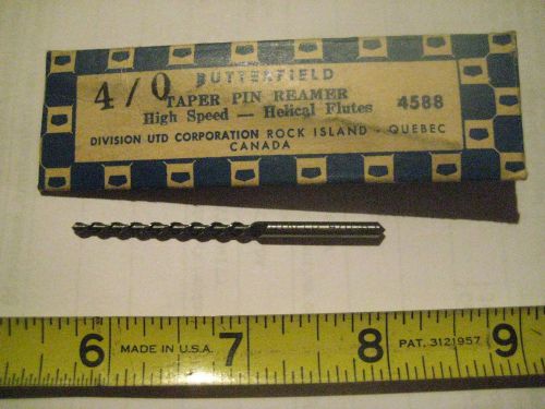 4/0 High Speed- Helical Flutes Taper Pin Reamer (BUTTERFIELD)  NEW!