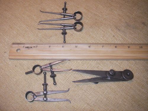 Lot 5: small inside/outside calipers starrett,brown &amp; sharpe, mass tool for sale