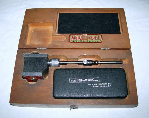 Vintage Starrett Last Word 711-F Dial Gauge Indicator w/657 Bench Magnetic Base