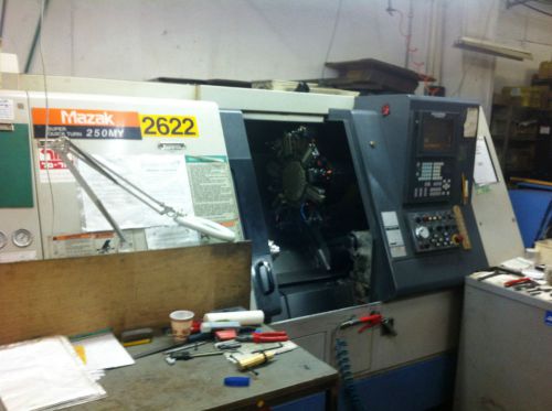 Mazak sqt 250my cnc 4-axis turning center lathe with y-axis and live tooling for sale