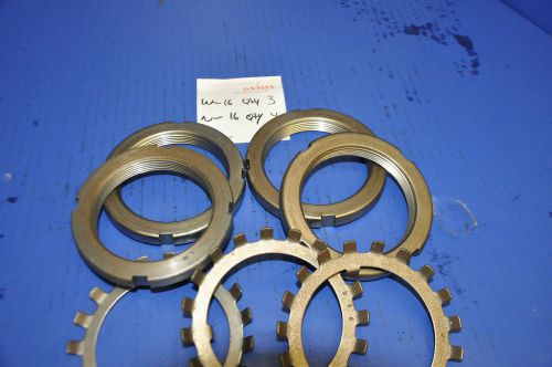 Bearing retainer nut &amp; washer n-16, w-16 for sale