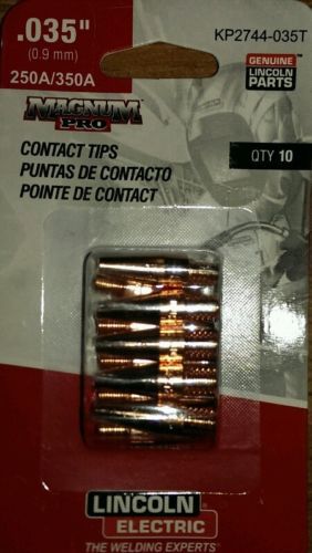 Lincoln Magnum Pro Tapered Contact Tips .035&#034; 250A/350A - qty10 - KP2744-035T