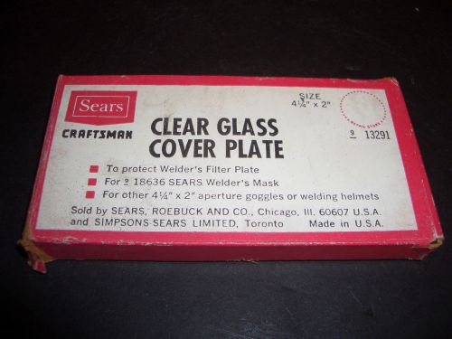 Sears Craftsmans glass cover plate for welding mask googles sheild