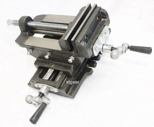 5&#034; cross drill press vise slide metal milling 2 way x-y clamp machine heavy duty for sale