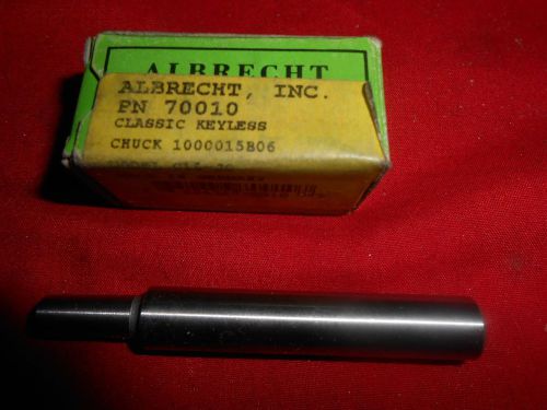 ALBRECHT P?N 70010 70090 Hi-Precision Keyless Drill Chuck And  3/8 Arbor