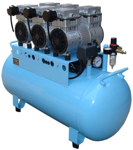 90l auto dental one-driving-six silent oilless air compressor noiseless 3 hp for sale