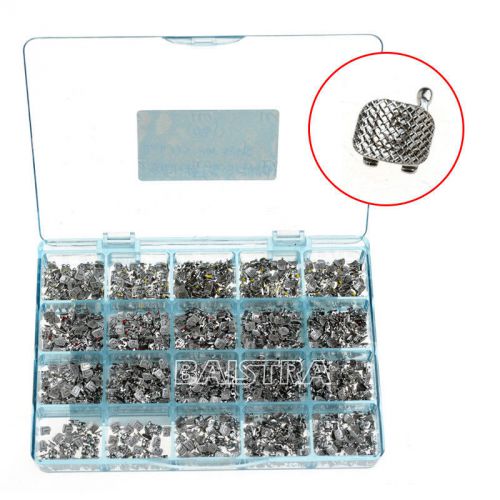 1000Pcs Dental Split Welding Bracket braces Mini Roth.022 3-4-5 Hooks Laser Mark