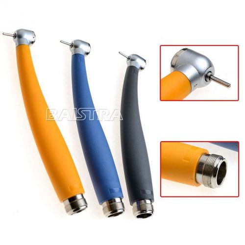 Dental Rainbow Torque Head Push Button High Speed Handpiece 2 Holes 3pcs/set
