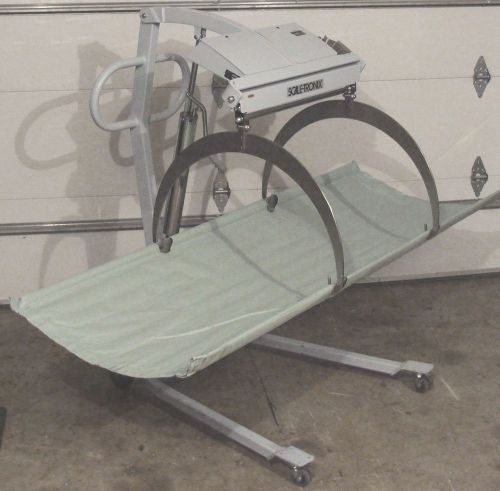 Scaletronix 2002 550lb mobile bed-side sling cordless scale patient lift hoist for sale