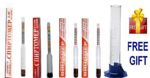 Alcohol hydrometers / alcoholmeters moonshine whiskey wine liquor sugar + tube for sale