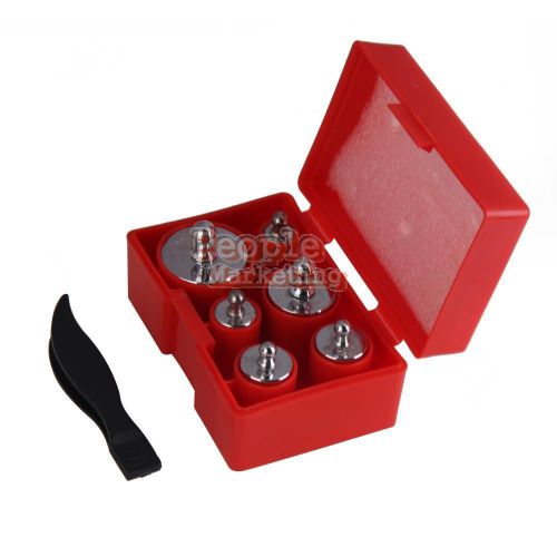 6pc 100g 50g 20g 10g 5g precision calibration scale weights balance test set kit for sale