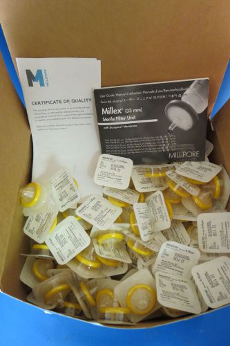 Millipore Millex HV Syringe Filters Durapore PVDF 0.45µm  33mm Yellow SLHV033RB