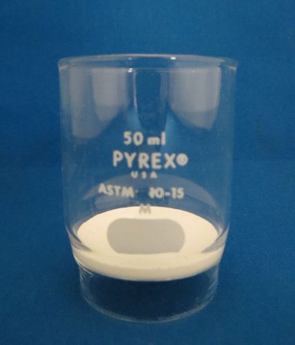 New Case Pyrex Gooch 50mL Crucible  Medium Fritted Disc (Qty 9) 32940-50M