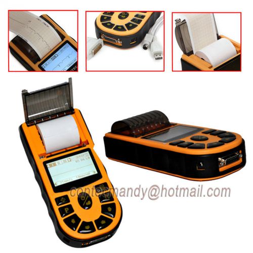 Hand-held single channel 12 leads ecg/ekg machine electrocardiograph pc software for sale