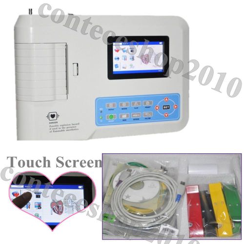 ECG300GT--Touch Screen ECG/EKG machine + SW,, CE PASSED