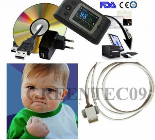 Li battery Child Hand-held Spo2 PR Patient Monitor+Child Kids Spo2 Probe CMS60C