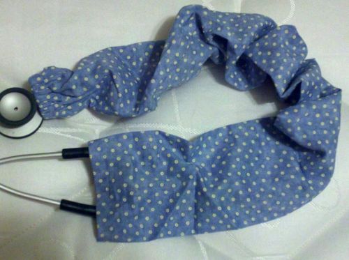 Blue with Yellow Poke-a-Dots Stethoscope Cover