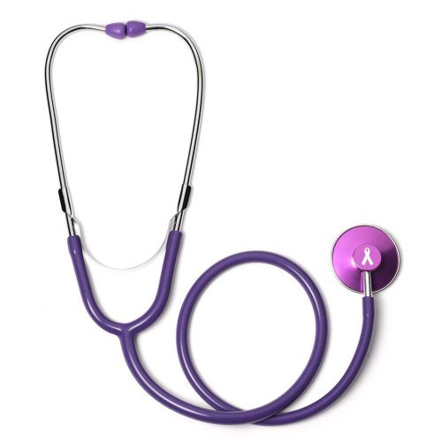 Purple Single Head Stethoscope with  Cancer Awareness Ribbon