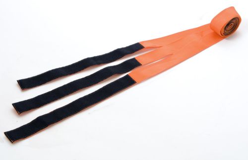 Set of 3 orange spineboard straps durable nylon webbing hook loop covered for sale