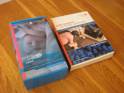 AHA Family and Friends &amp; Infant CPR Anytime manikin training baby doll adult dvd