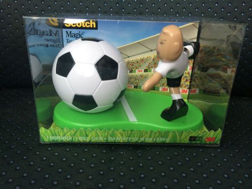 3M Scotch Soccer Tape Dispenser, 1&#034; For 1/2&#034; And 3/4&#034; Tapes Sports Guy Gift