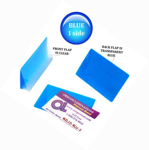 Qty 200 Blue/Clear Military Card Laminating Pouches 2-5/8 x 3-7/8 by LAM-IT-ALL