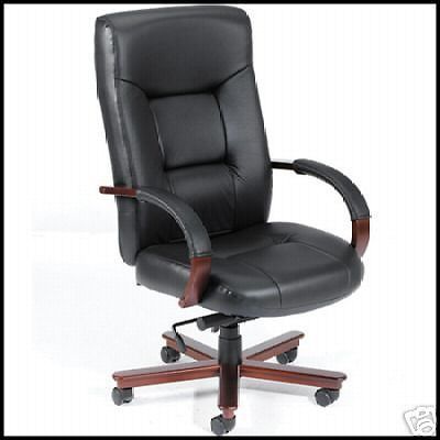 CONFERENCE CHAIR Leather Wood Office Executive Room NEW