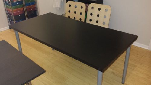 IKEA Linnmon / Olov table with adjustable legs (Black-brown color)