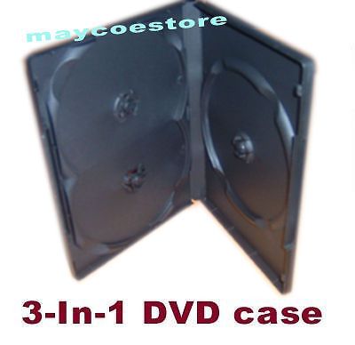 Quality 20 Pcs 14MM 3 in 1 DVD Case Box &gt; hold 3 disc