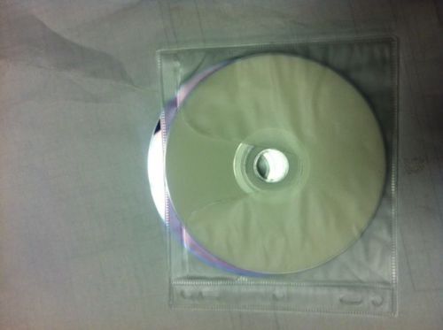 100 5&#034;x 5&#034; Clear Vinyl Double 2 CD/DVD Binding Sleeves ,90156, Made in USA