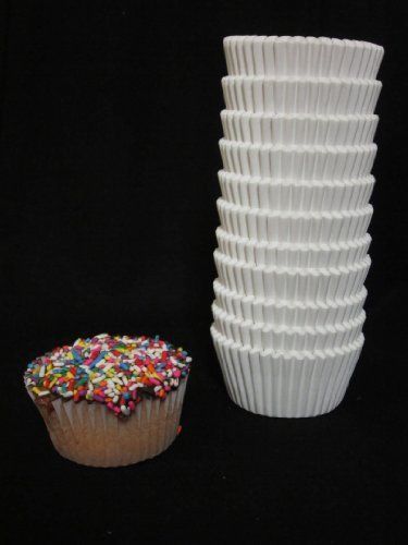 500 pcs.White Paper Cupcake Cup Liners - Standard Size-