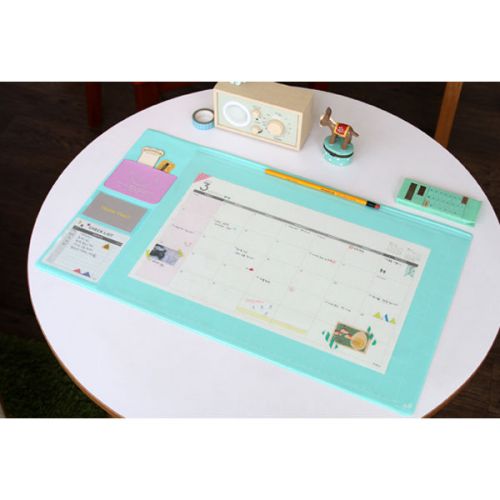 2015 Desk Mat Scheduler L Size _ Mint / Month Planner Scheduler