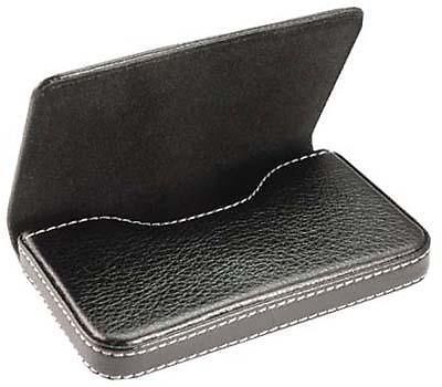 New Leatherette Business Name Card Holder Wallet Box Case B37B