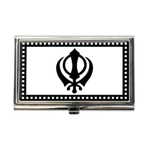 Khanda Sikh Symbol Business Credit Card Holder Case