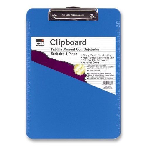 Cli Rubber Grip Clipboard - 8.50&#034; X 11&#034; - Low-profile - Plastic - (leo89715)