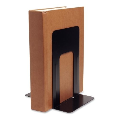 Business Source Book Supports with Poly Base -8.5&#034;x9&#034;x6&#034;-1Pair - Blk - BSN42551