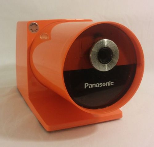 Vintage Orange Panasonic Electric Pencil Sharpener KP-22A Mid Century Modern 60s