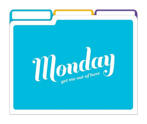 NEW Knock Knock File Folders, Set of 6, Days of The Week