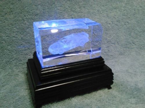 3&#034; Nascar#17 Matt Kenseth 3D Crystal with 2&#034;stand 3 LED Light Display race car