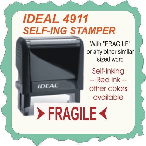 Fragile, Self Inking Rubber Stamp 4911 Red Ink