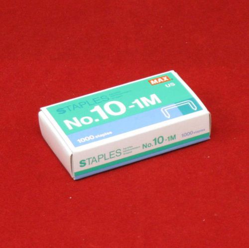 1 - 1000 count box of max no 10-1m staples for hd-10fl mini stapler for sale