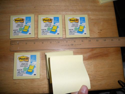 4: 3M Post-it POP-UP REFILL Notes 2 7/8&#034; x 2 7/8&#034; Canary Yellow R330-RP POP5 USA
