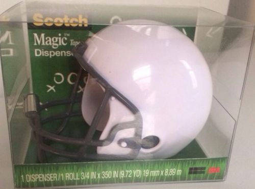 Scotch White  Football Helmet shaped Magic Tape Dispenser Great Gift
