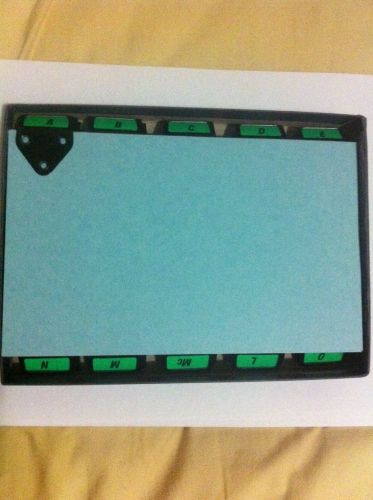 Oxford Card Guides 5x8 Steel 25 Divider Tabs A-Z Green Tabs Blue Pressboard